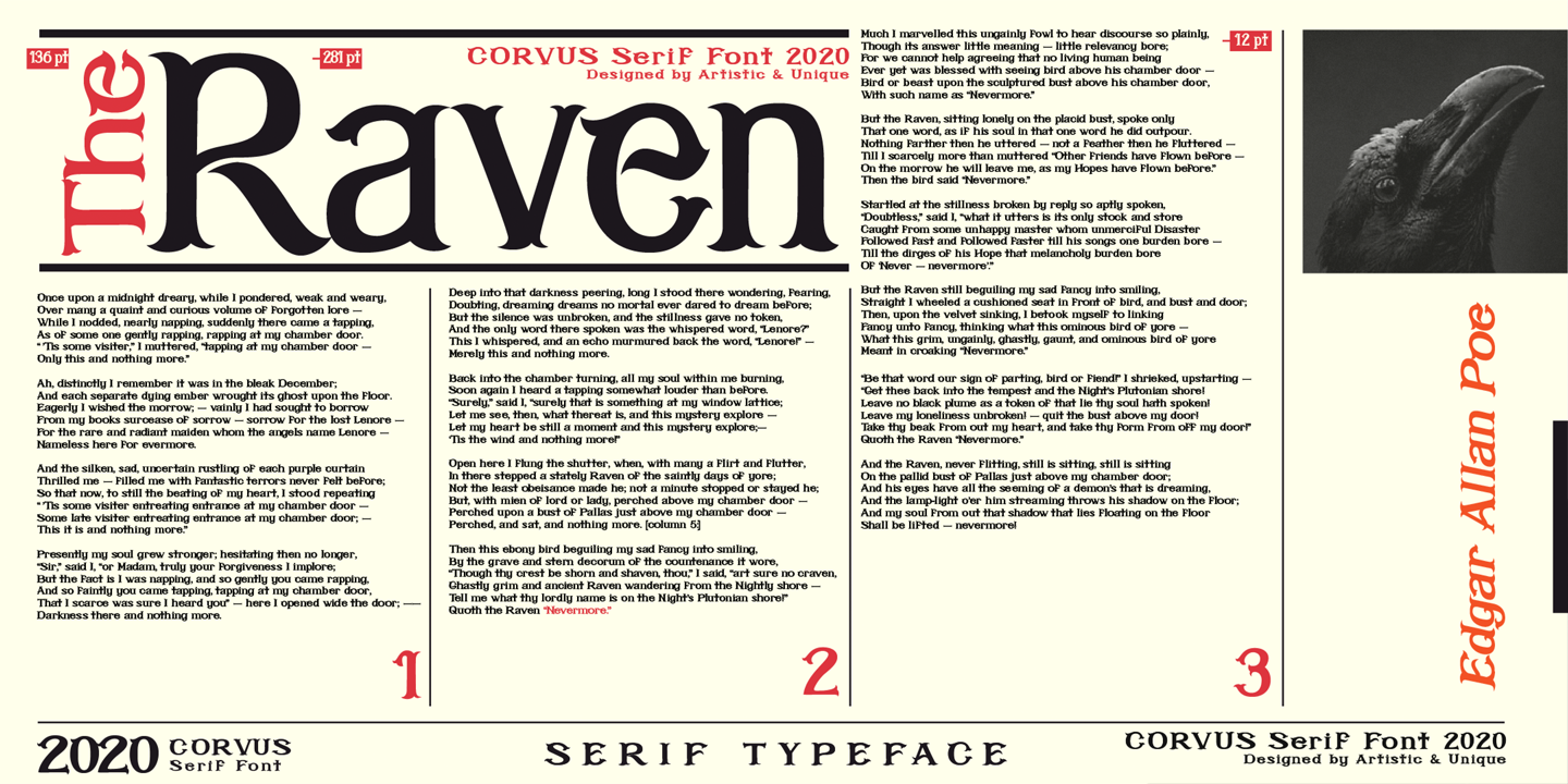 Example font Corvus #8